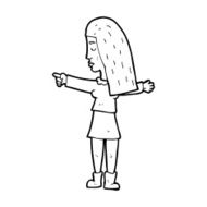 cartoon woman pointing N288