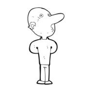 cartoon balding man N27