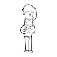 cartoon proud man N41