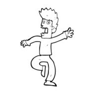cartoon frightened man N147