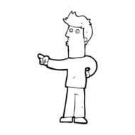 Cartoon Man Pointing N276