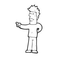 Cartoon Man Pointing N277