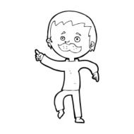 cartoon man with mustache pointing N40