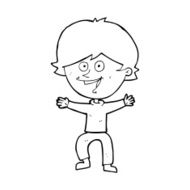 cartoon happy boy laughing N41