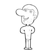 cartoon happy man N654