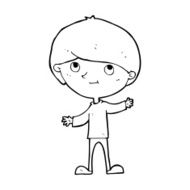 cartoon happy boy N335