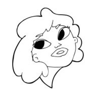 cartoon happy woman N356