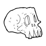 cartoon spooky skull N236