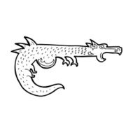cartoon medieval dragon N12