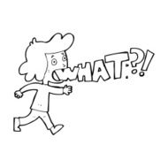 cartoon woman shouting what N13