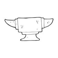 cartoon blacksmith anvil N9