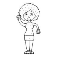 cartoon woman with idea N353