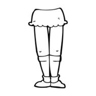 cartoon female legs N63