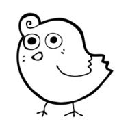 funny cartoon bird N245