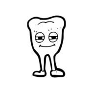 cartoon smiling tooth N12