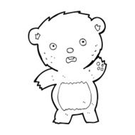 cartoon unhappy teddy bear N6