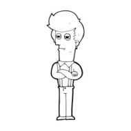 cartoon annoyed man N112