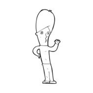 Cartoon Man Waving N48