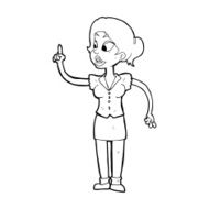 cartoon woman with great idea N32