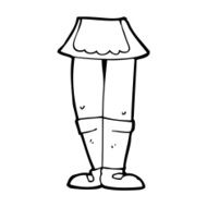 cartoon female legs N67