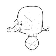 Cartoon Circus Elephant N20