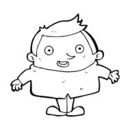 cartoon happy man N662