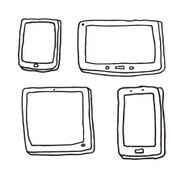 computer tablet phone Drawing