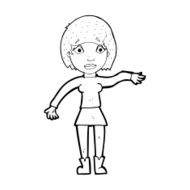 cartoon surprised woman N322