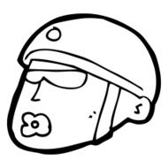 cartoon policeman head N14