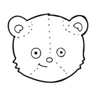 cartoon teddy bear head N21