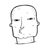 cartoon bald tough guy N28