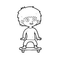 Cartoon Boy On Skateboard N26