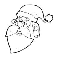 cartoon jolly santa claus face N13