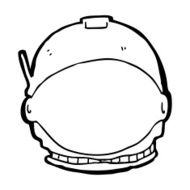 cartoon astronaut face N13