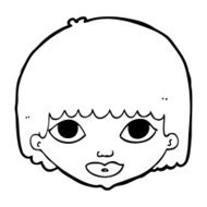 cartoon female face N204