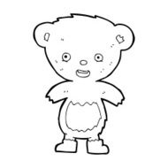 cartoon teddy bear N394