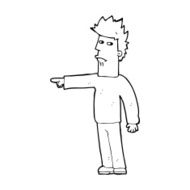Cartoon Man Pointing N279