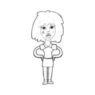 cartoon tough woman N15