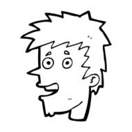 cartoon happy boy face N65