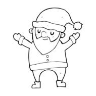 cartoon dancing santa N18
