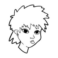 cartoon curious girl N15