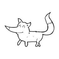 cartoon little wolf N119