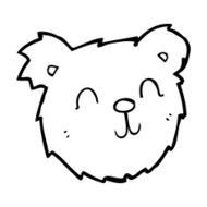 cartoon happy teddy bear face N5