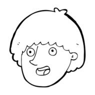 cartoon happy male face N27