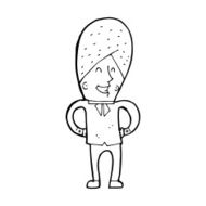 cartoon happy man N664