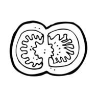 cartoon sliced tomato N10