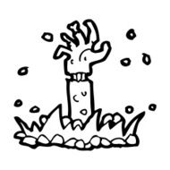 cartoon zombie arm N14