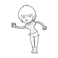 cartoon vampire girl welcoming N15