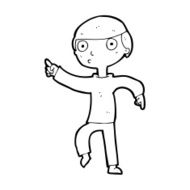 Cartoon Boy Pointing N43