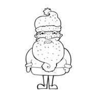 cartoon grumpy santa claus N14